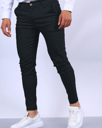 Herrbyxor Slim Fit Stretch Denim Med Fickor 5