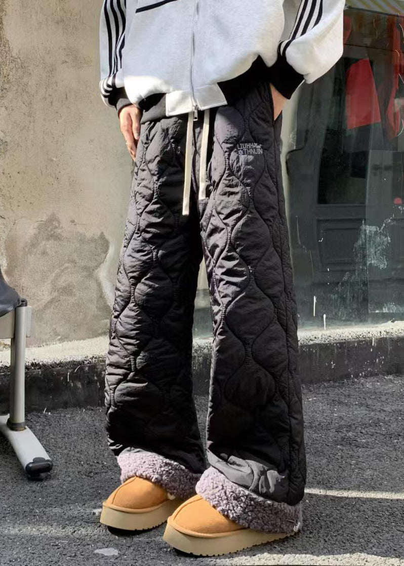 Herrbyxor i Fleece med Fickor och Patchwork 3