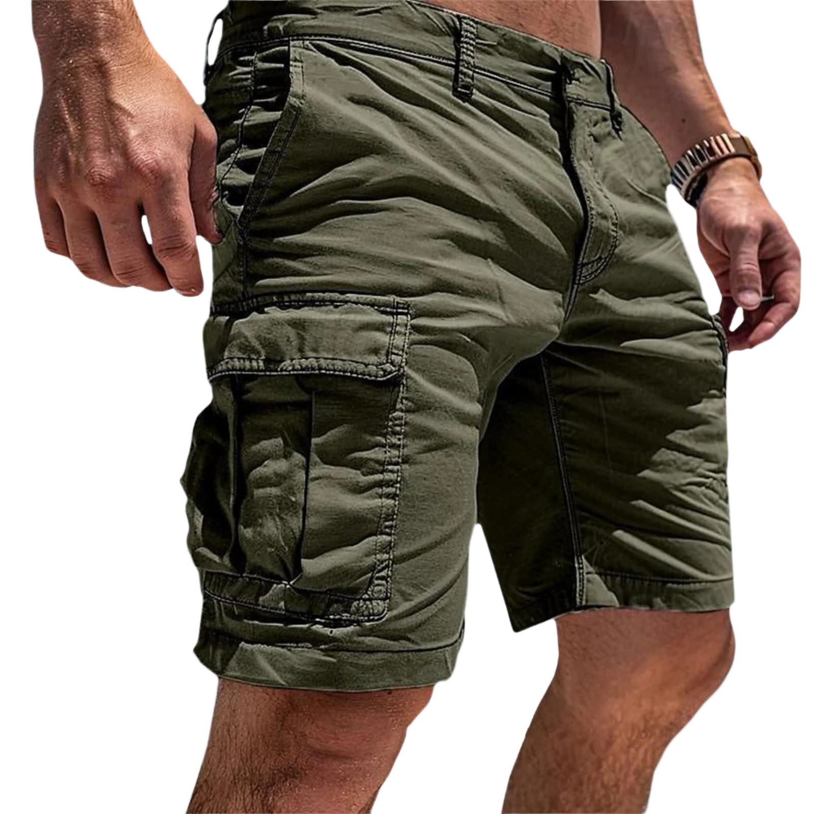 Herren Cargoshorts Avslappnad Stil med Flera Fickor 0