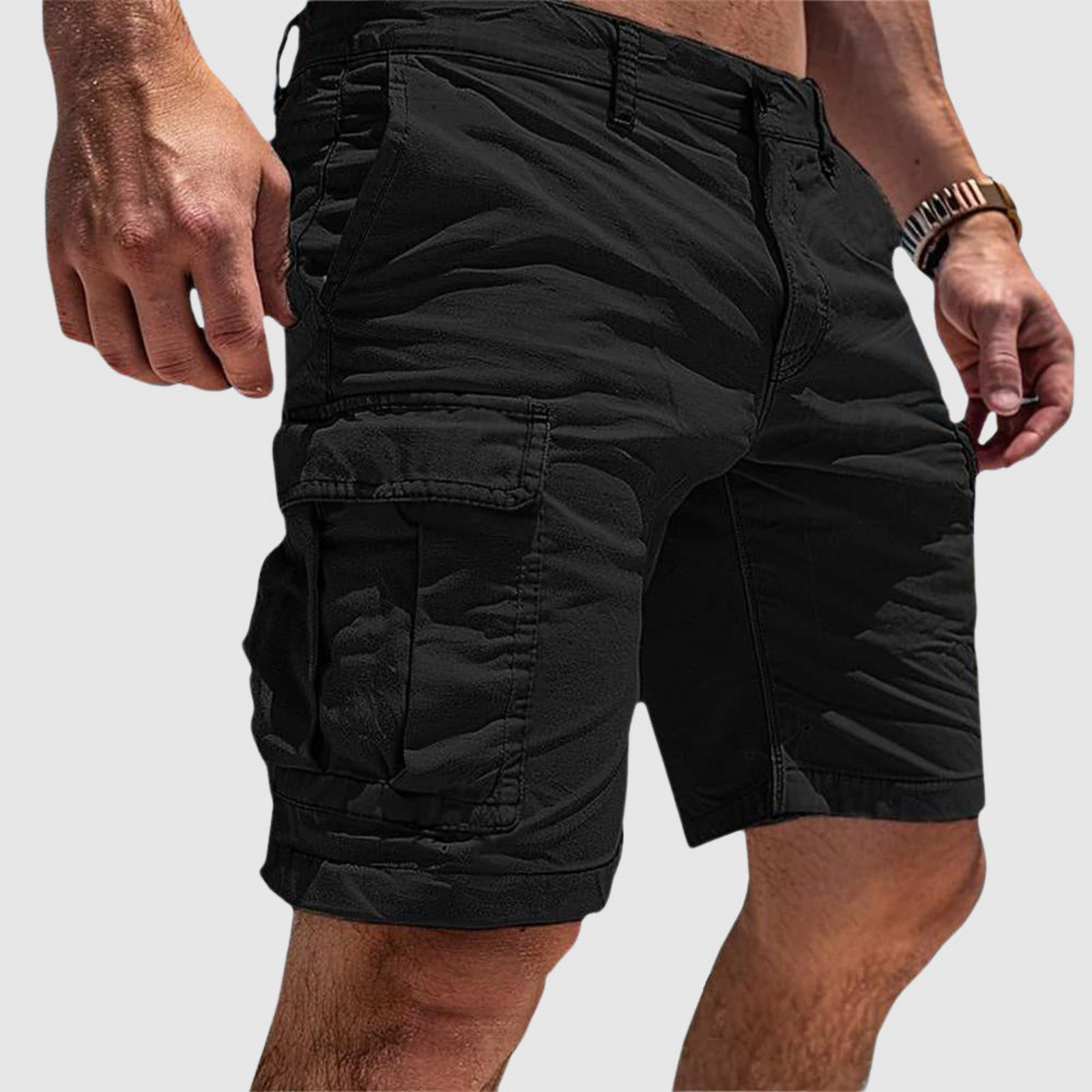Herren Cargoshorts Avslappnad Stil med Flera Fickor 1