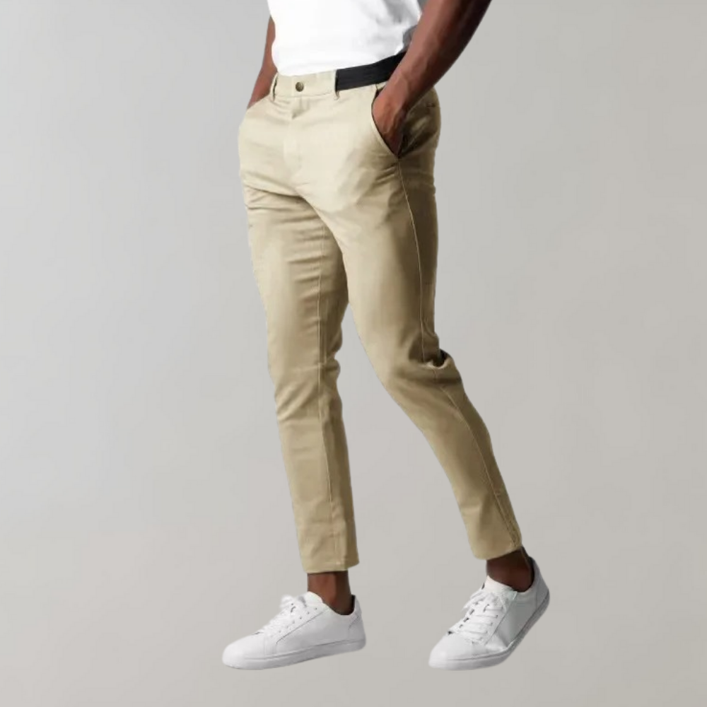 Herrens Chinos Byxor Komfortabel Stil 7
