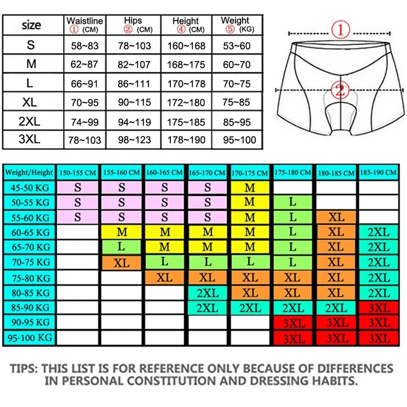 Herrens Cykelshorts med Andningsbart Material och Gelkudde 5