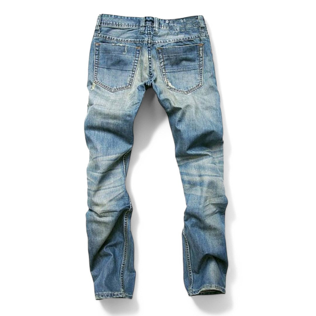 Herrens Denim Jeans Klassisk Stil Bomull 2