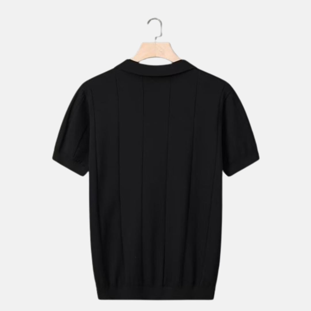 Herrens Kortärmad Polo V-ringad 4