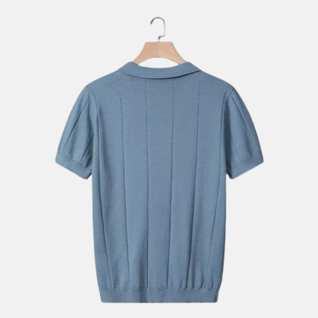 Herrens Kortärmad Polo V-ringad 6