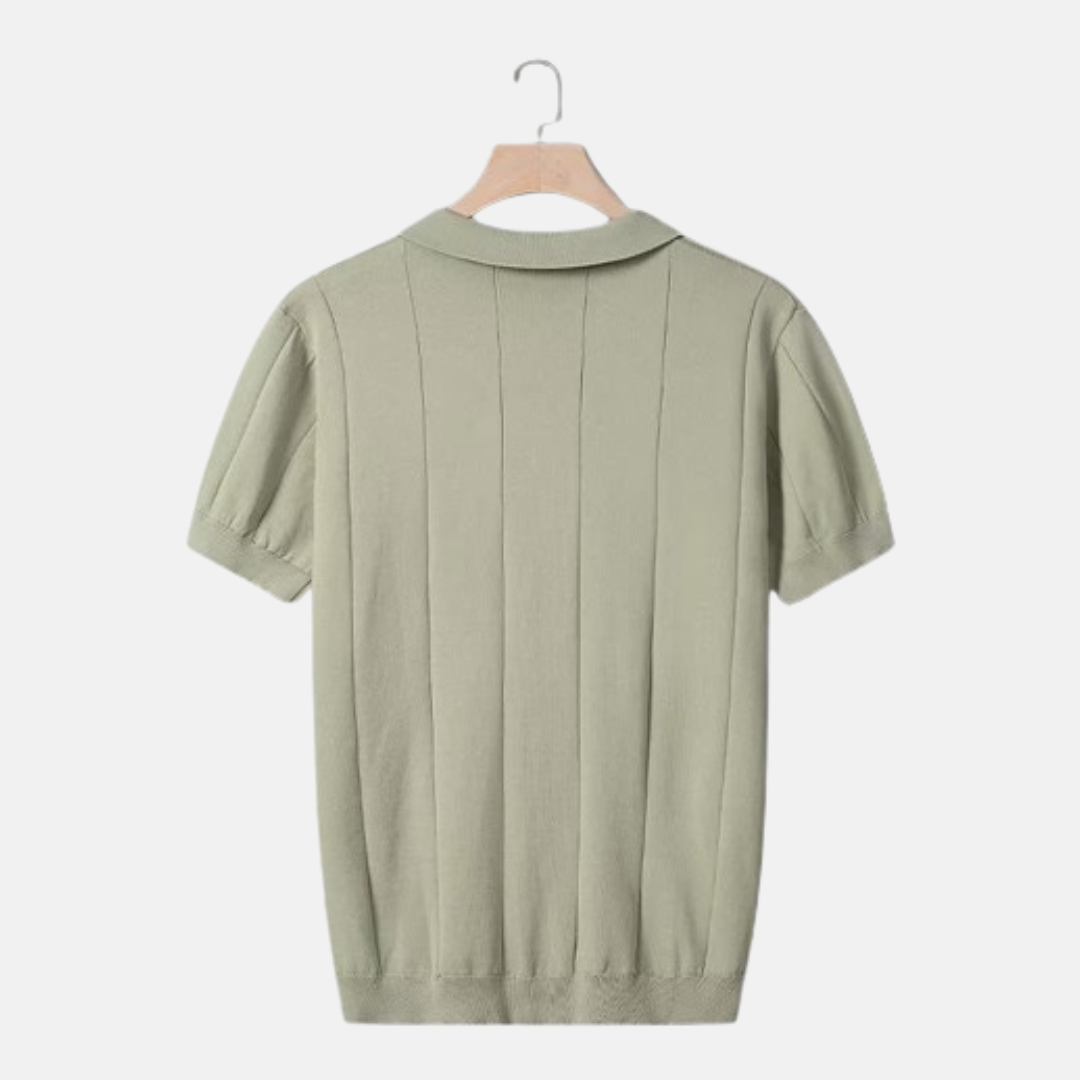Herrens Kortärmad Polo V-ringad 8
