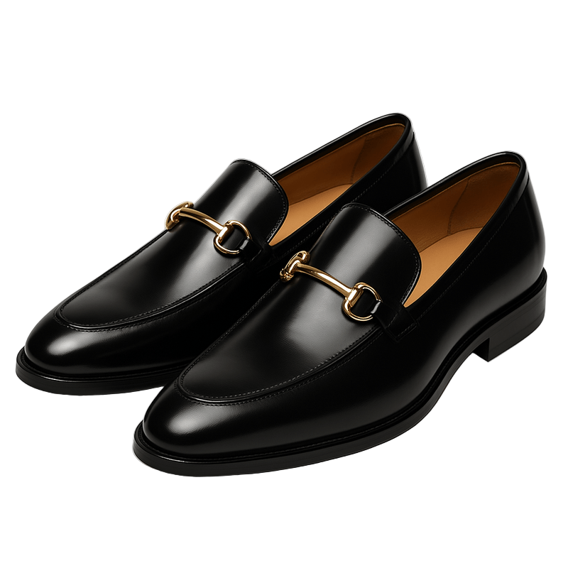 Herrens Loafers i Läder med Slimmad Design 0