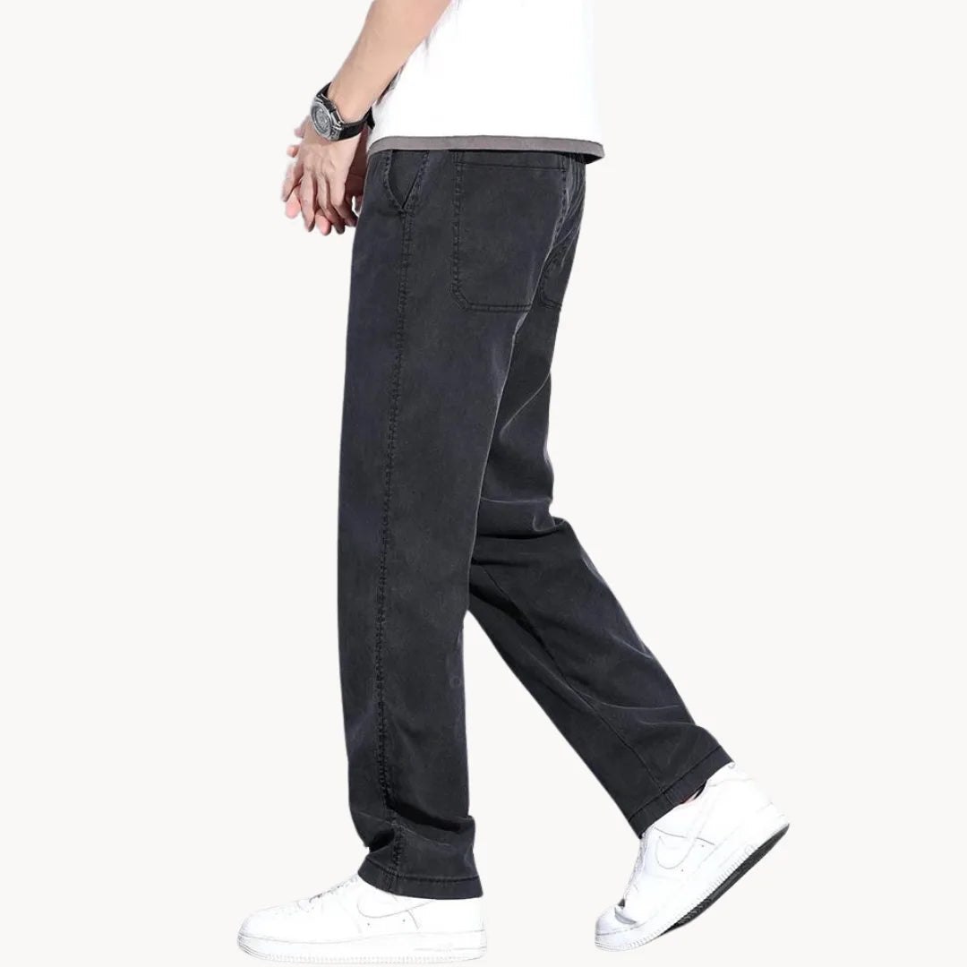 Herrens Raka Jeans med Breda Ben 1