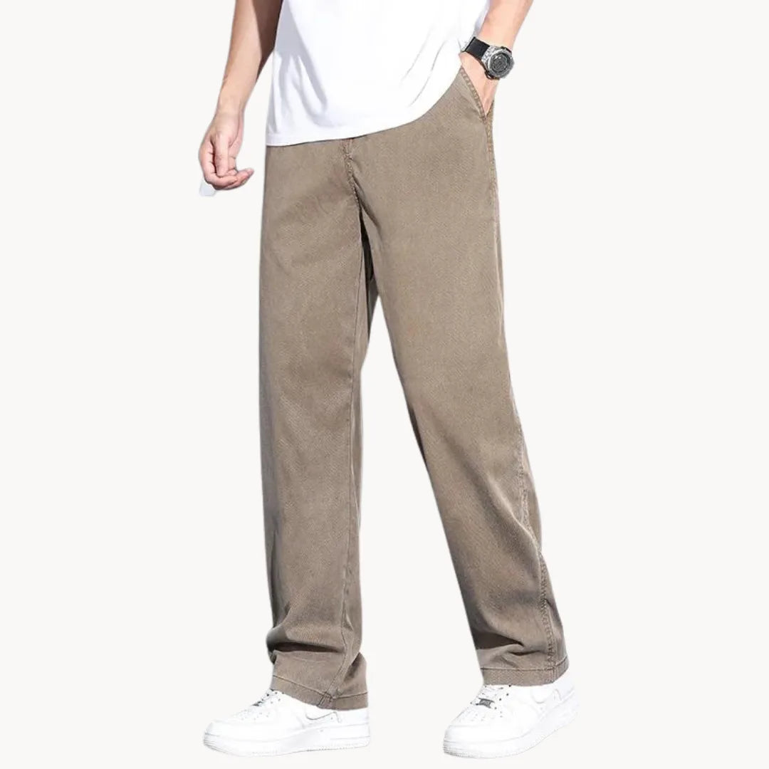 Herrens Raka Jeans med Breda Ben 6