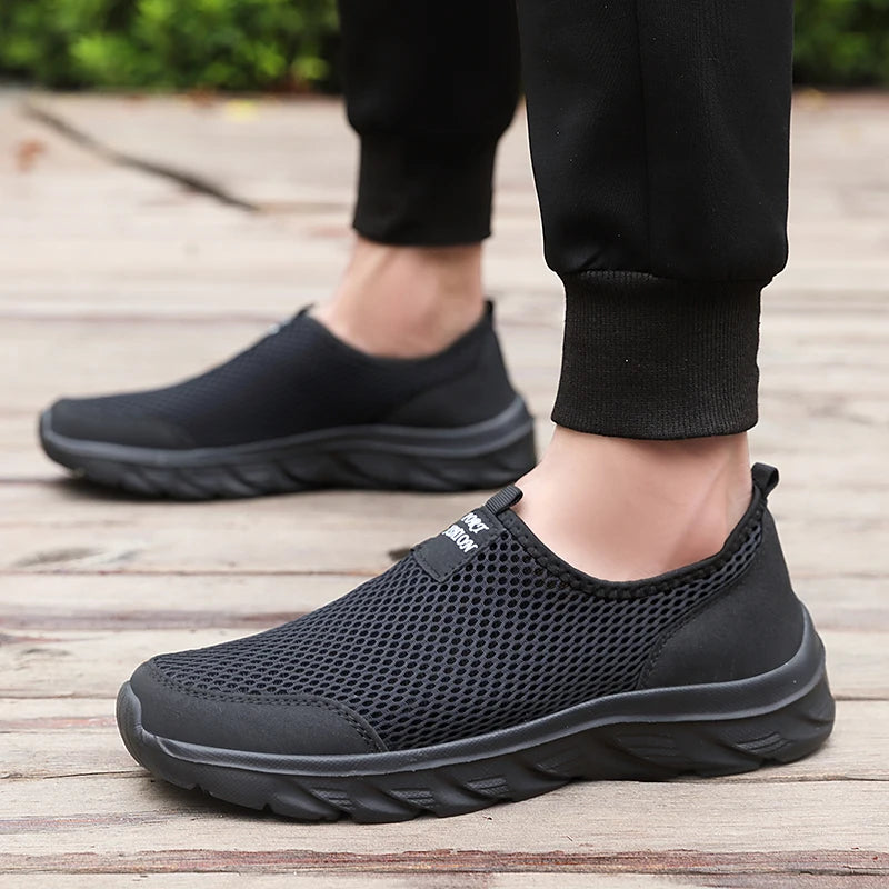 Herrens Sneakers Slip-On Andningsbara Material för Vardag och Utomhusbruk 4
