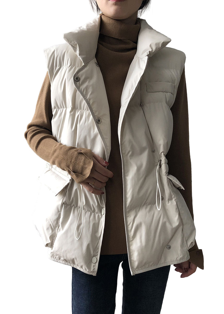 Herrens Vinterväst Med Dragband och Knappar Loose Fit 0