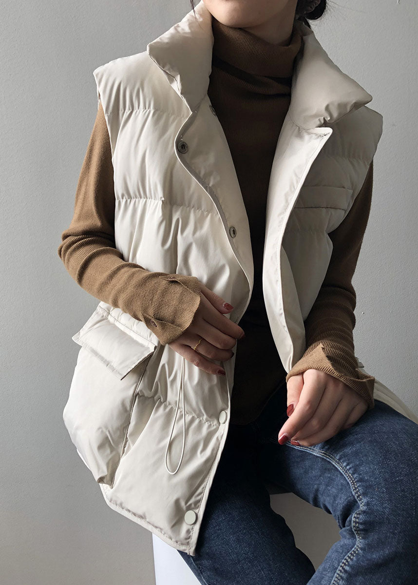 Herrens Vinterväst Med Dragband och Knappar Loose Fit 1