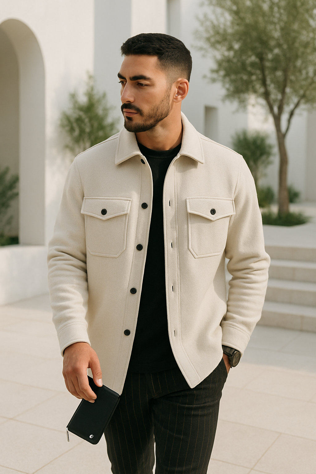 Herrjacka Casual Lätt Andningsbart Material för Vår/Sommar 2