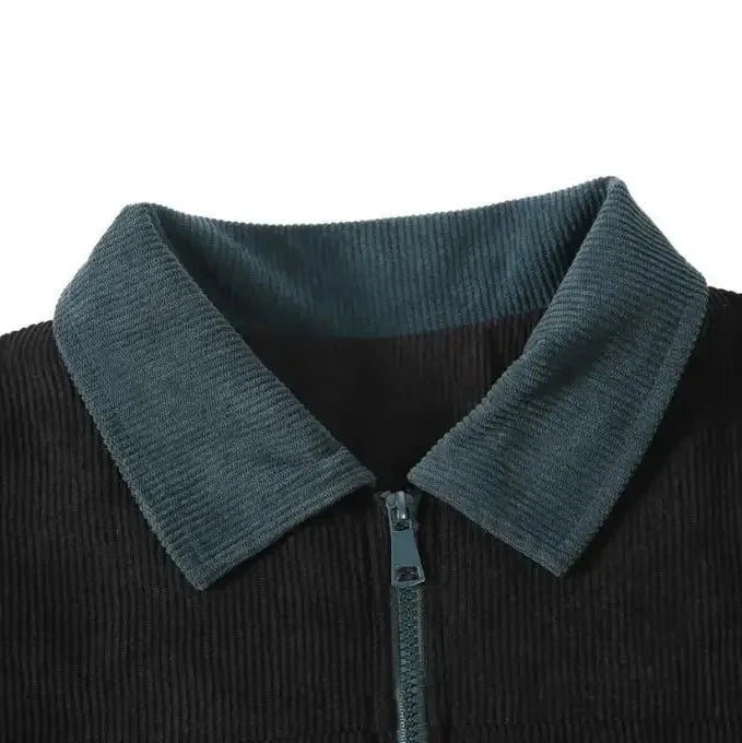Herrjacka i Corduroy med Färgblock 6