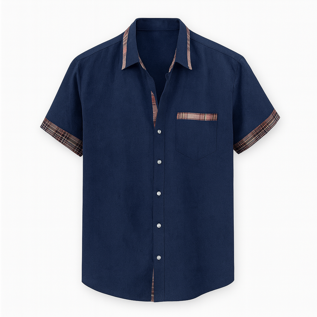 Herrskjorta Kortärmad Modern Stil 7