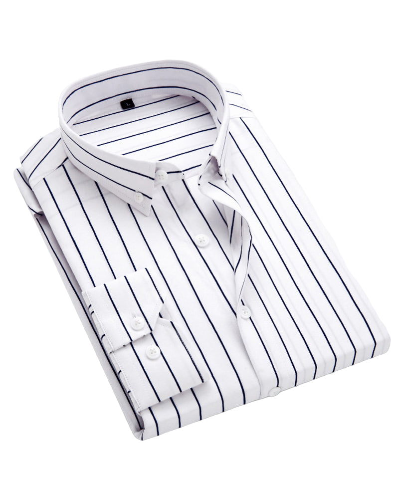 Herrskjorta Randig Business Stil Modern 0