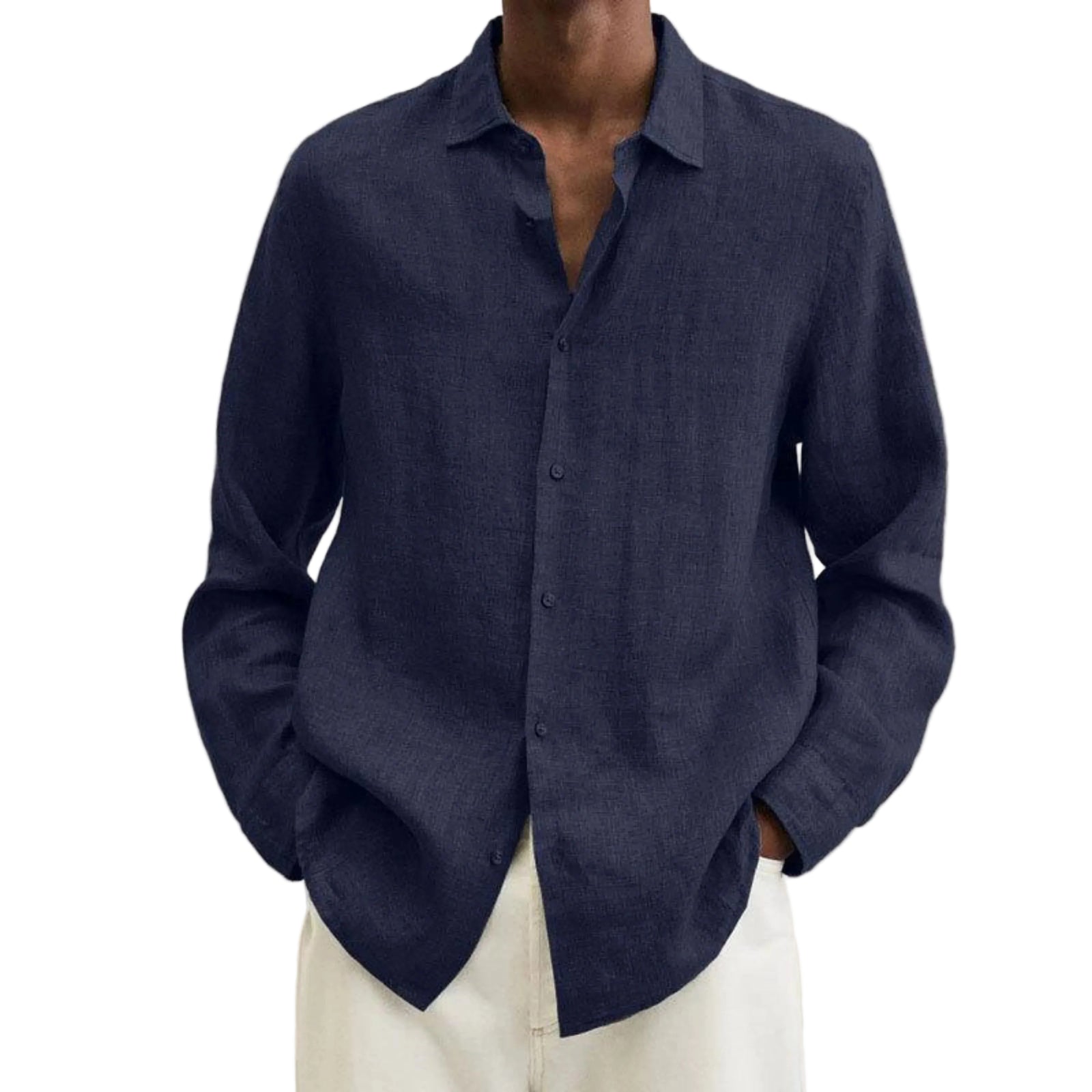 Herrskjorta Slim-fit Klassisk Stil 0
