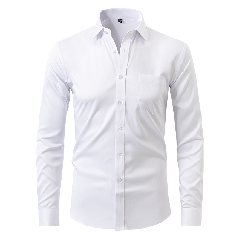 Herrskjorta Smart Casual Stretch Slim Fit Tyg 13