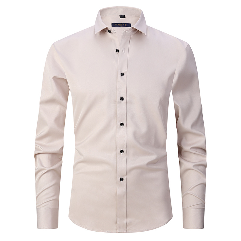 Herrskjorta Smart Casual Stretch Slim Fit Tyg 14