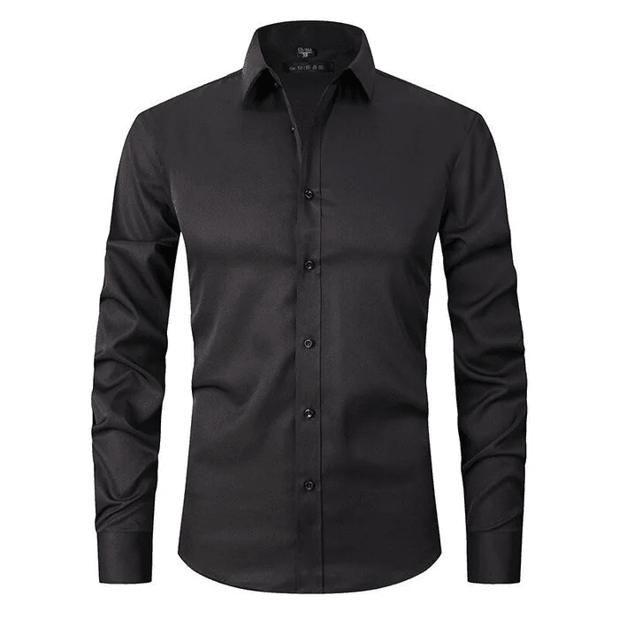Herrskjorta Smart Casual Stretch Slim Fit Tyg 4