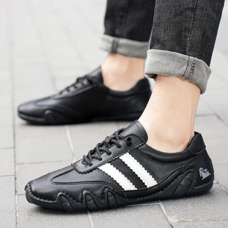 Herrskor Loafers i Läder med Ventilation 4