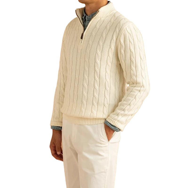 Herrtröja Mock Neck Jacquard Stilren 0