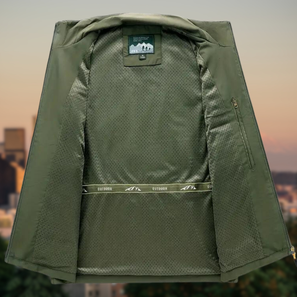 Herrväst med flera fickor och dragkedjor 2