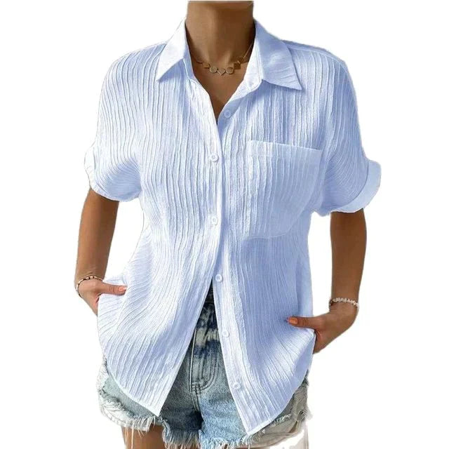 Variant image for Kvinnors Blus med Stand-Up Krage Lätt Material-41