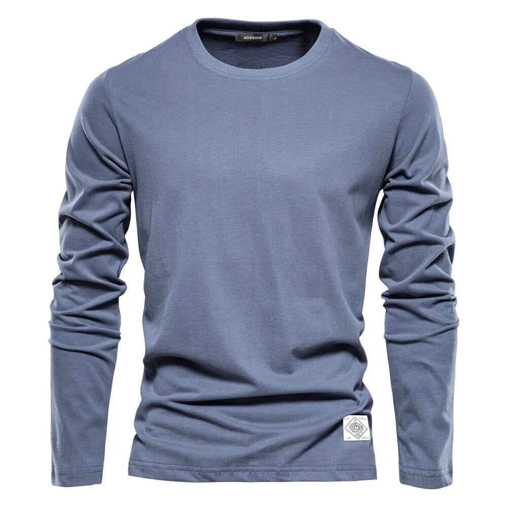 Klassisk Långärmad T-shirt för Män 3