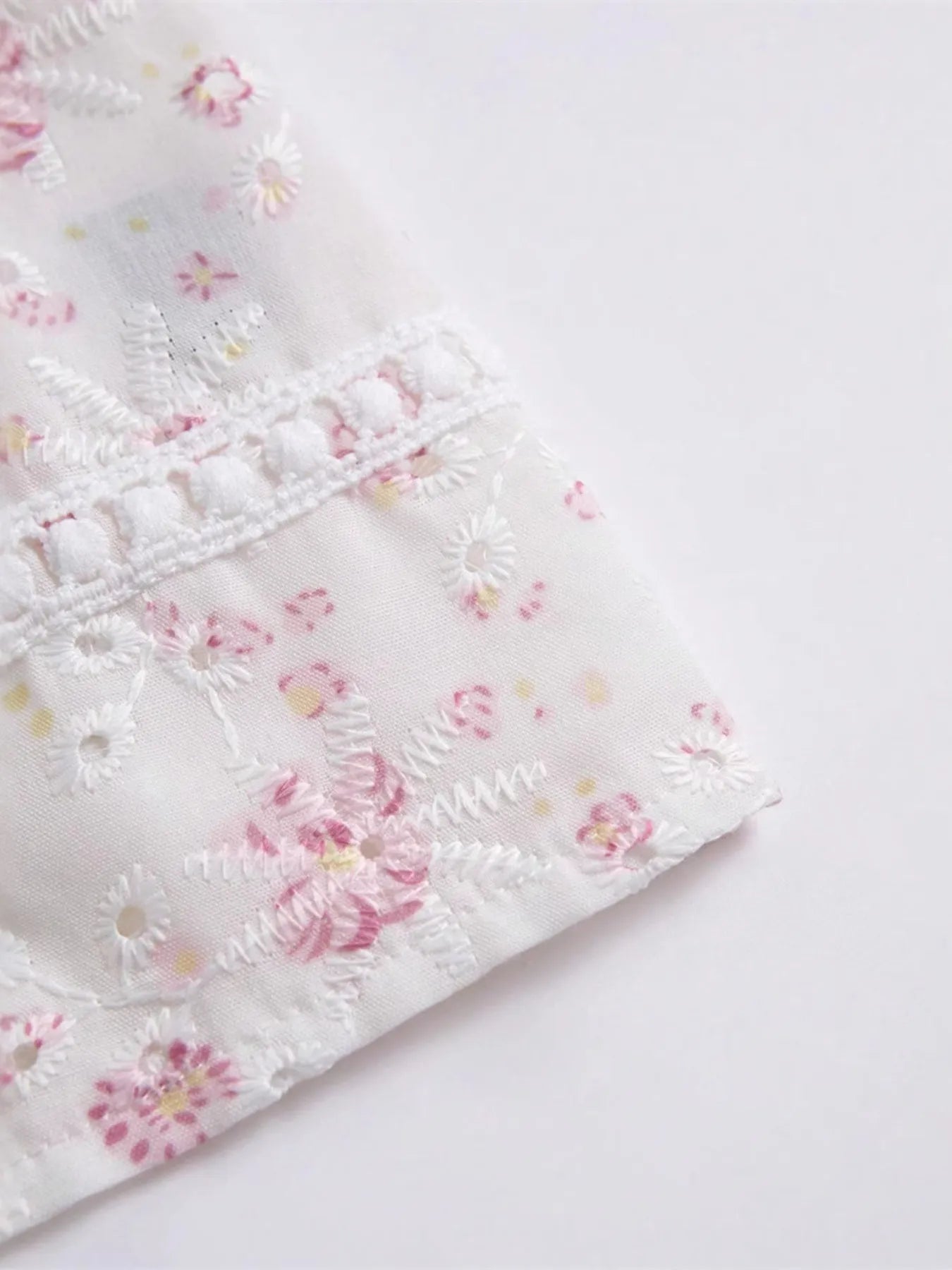 Kvinna Cami Top Blommönster Tied Front 4