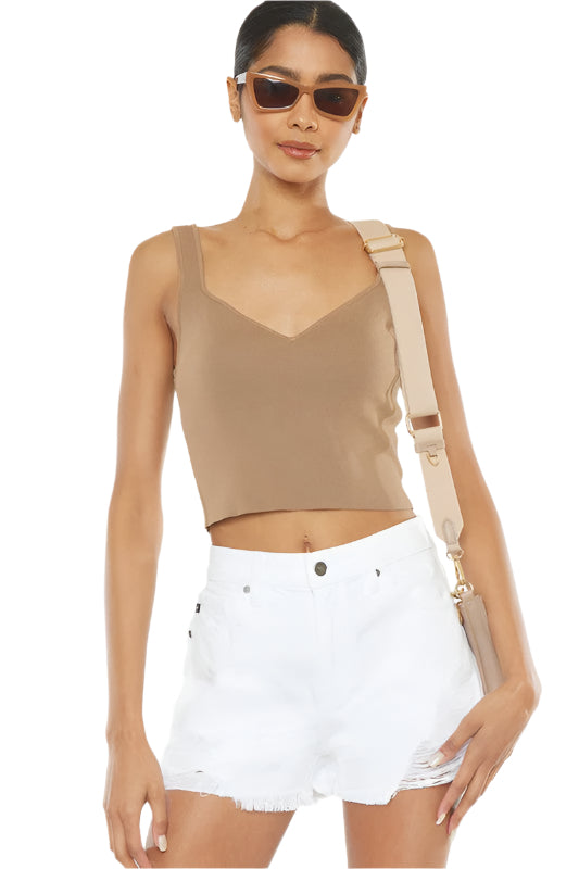 Kvinna Högmidjade Fransade Shorts Vit 0