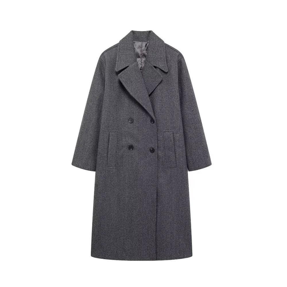 Kvinnojacka Elegant Vinterkappa i Hållbart Material 5