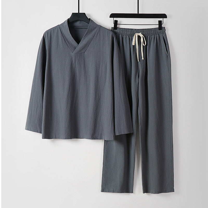 Kvinnors 2-delad Set med Långärmad Topp och Byxor 3