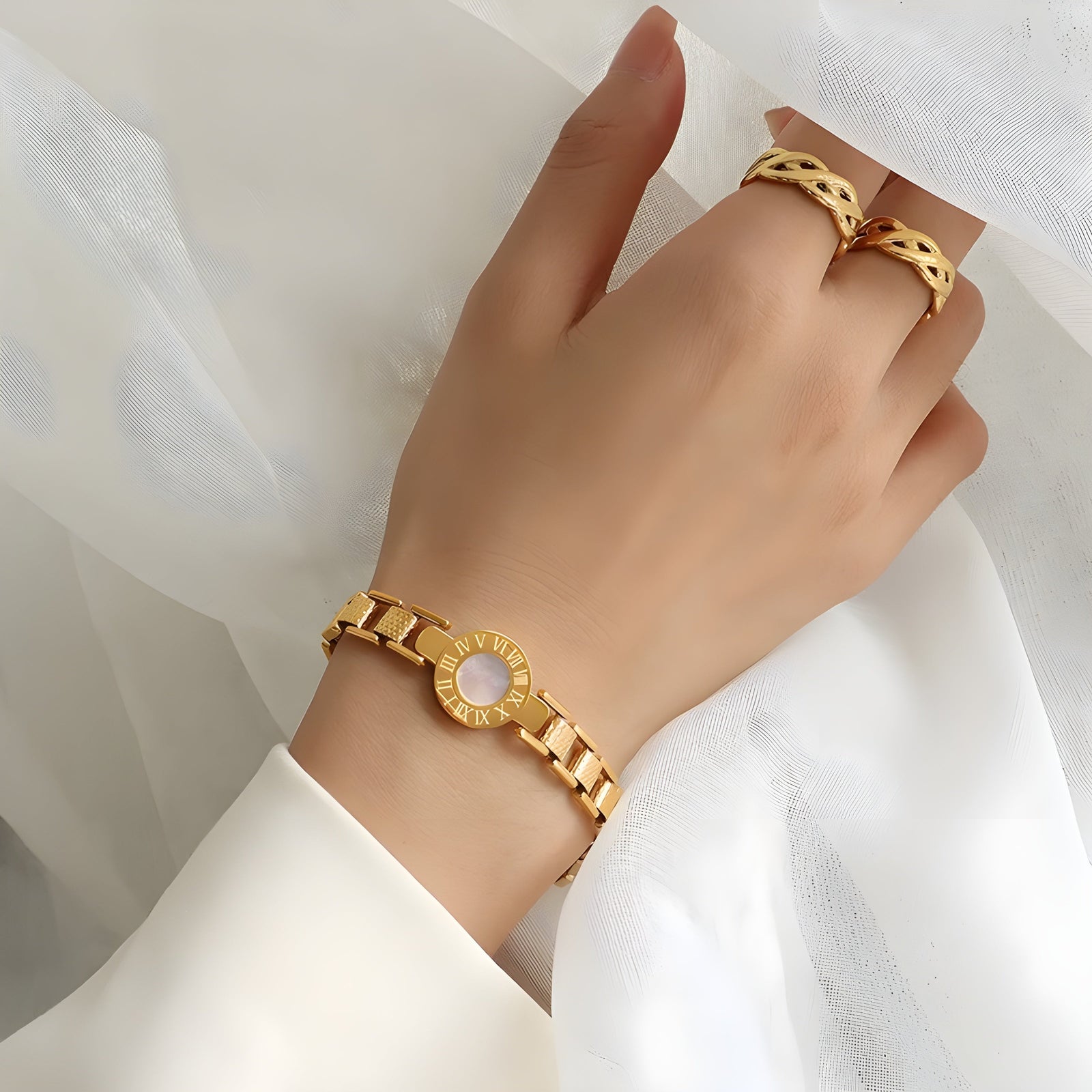 Kvinnors Armband Geometriskt Mönster med Romerska Siffror 0