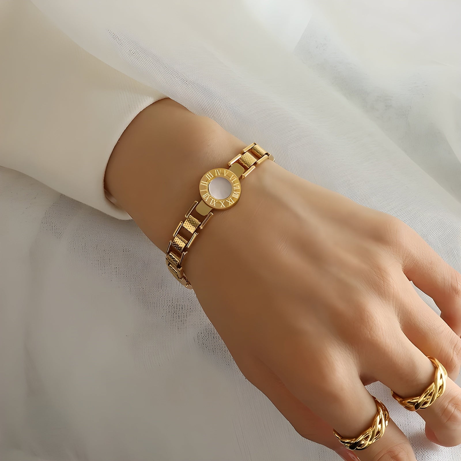 Kvinnors Armband Geometriskt Mönster med Romerska Siffror 2