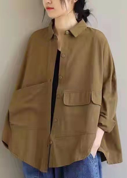 Kvinnors Asymmetrisk Kort Blus med Krage 3