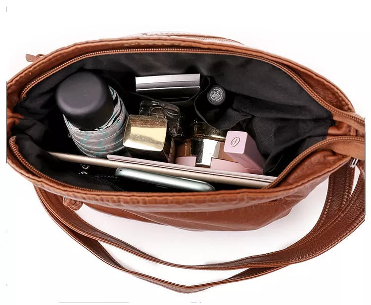 Kvinnors Axelväska i Läder 4