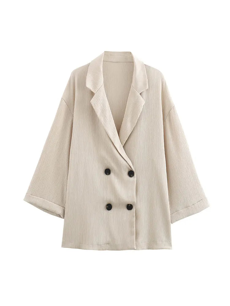 Kvinnors Blazer Set med Vida Ben 2