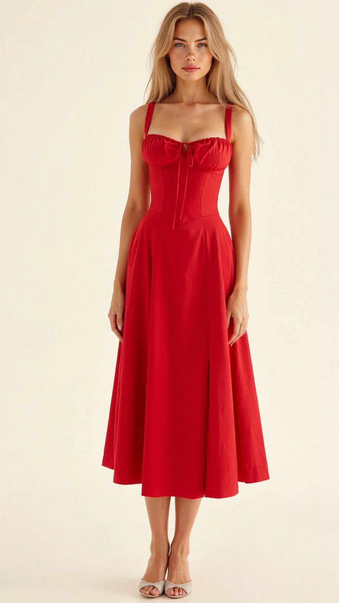 Kvinnors Blommig Bustier Klänning 5