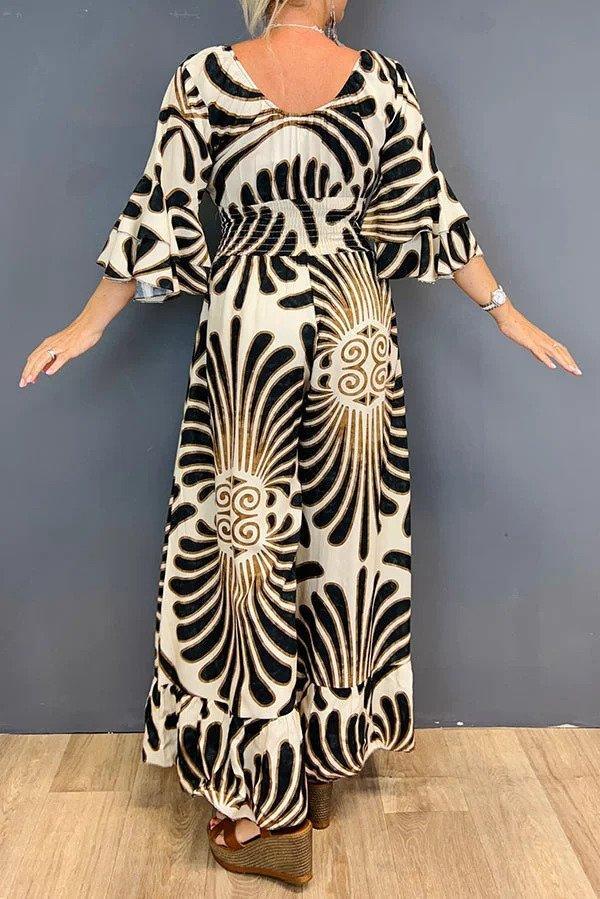 Kvinnors Blommig Jumpsuit med Volanger 3