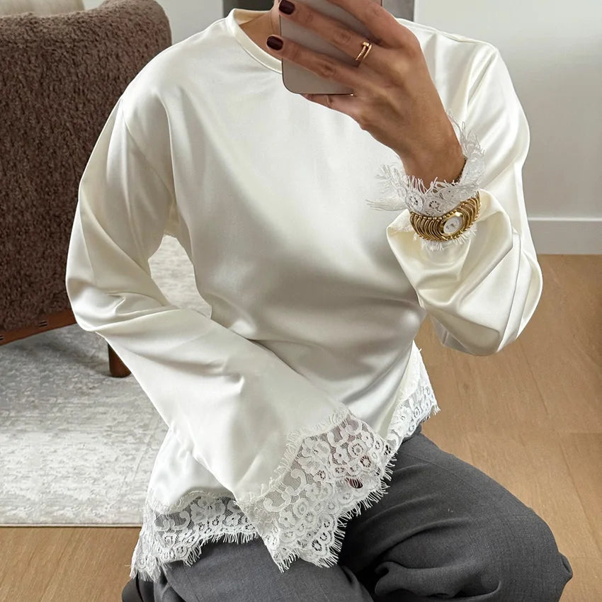 Kvinnors Blus med Flared Ärmar 1