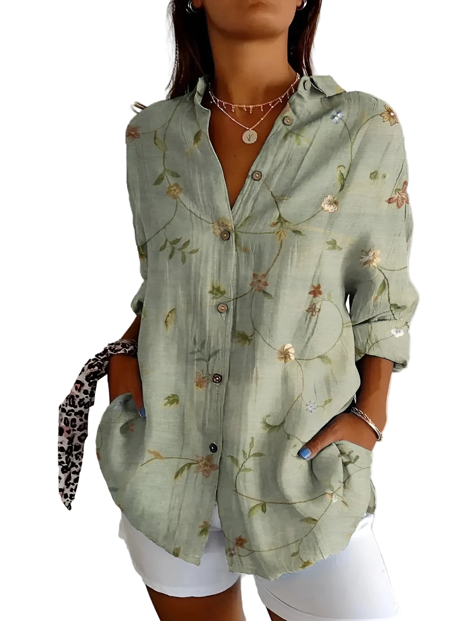 Kvinnors Blus med Unika Tryck Lekfull Design 0