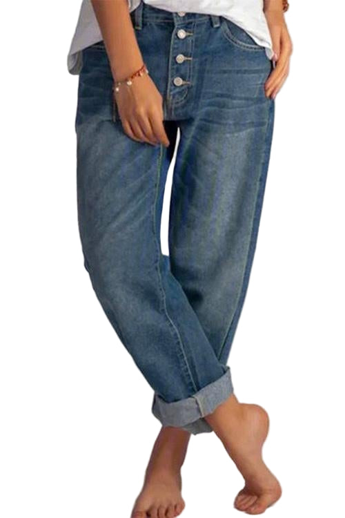 Kvinnors Boyfriend Jeans Raka Ben 0