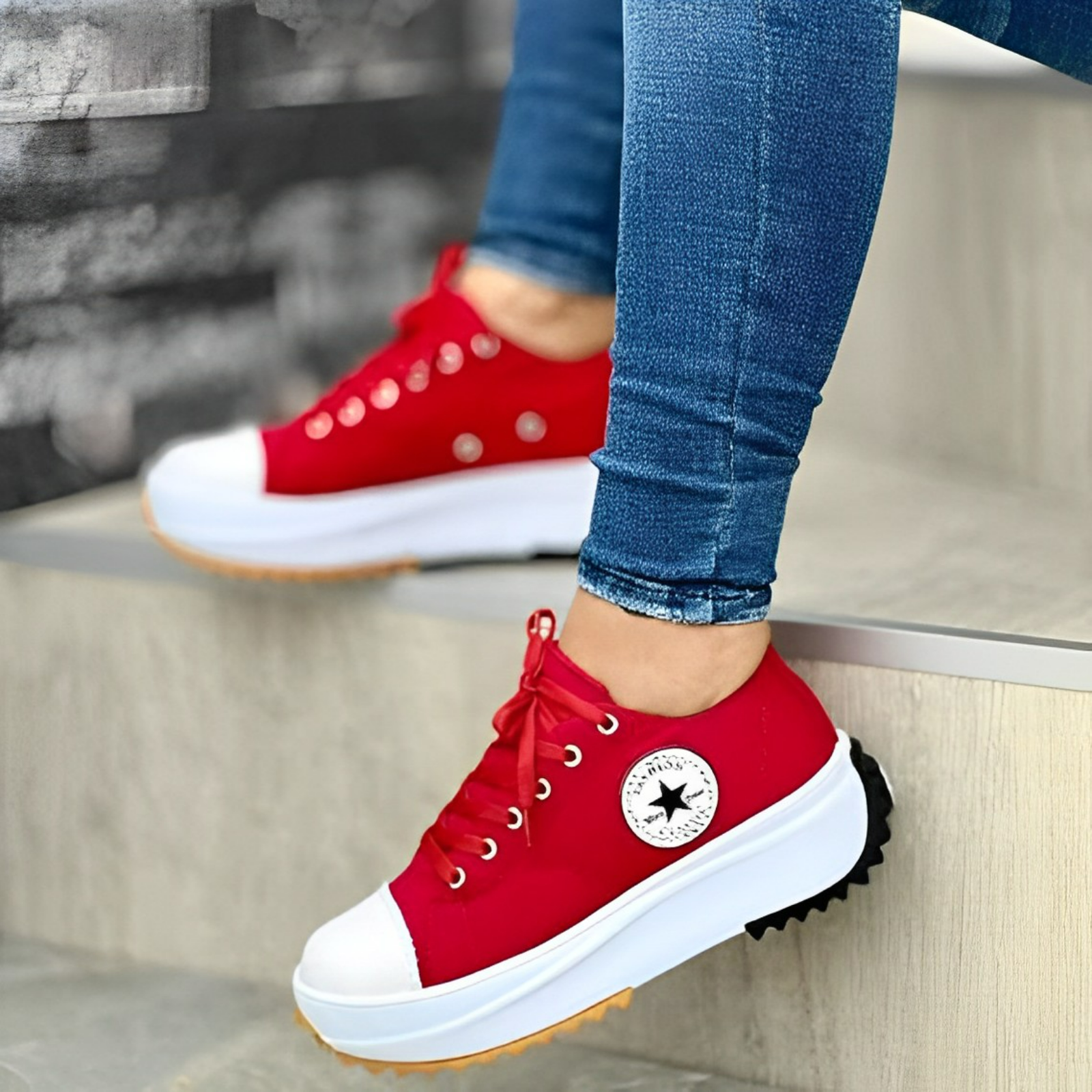 Kvinnors Canvas Sneakers med Mångsidig Stil 5