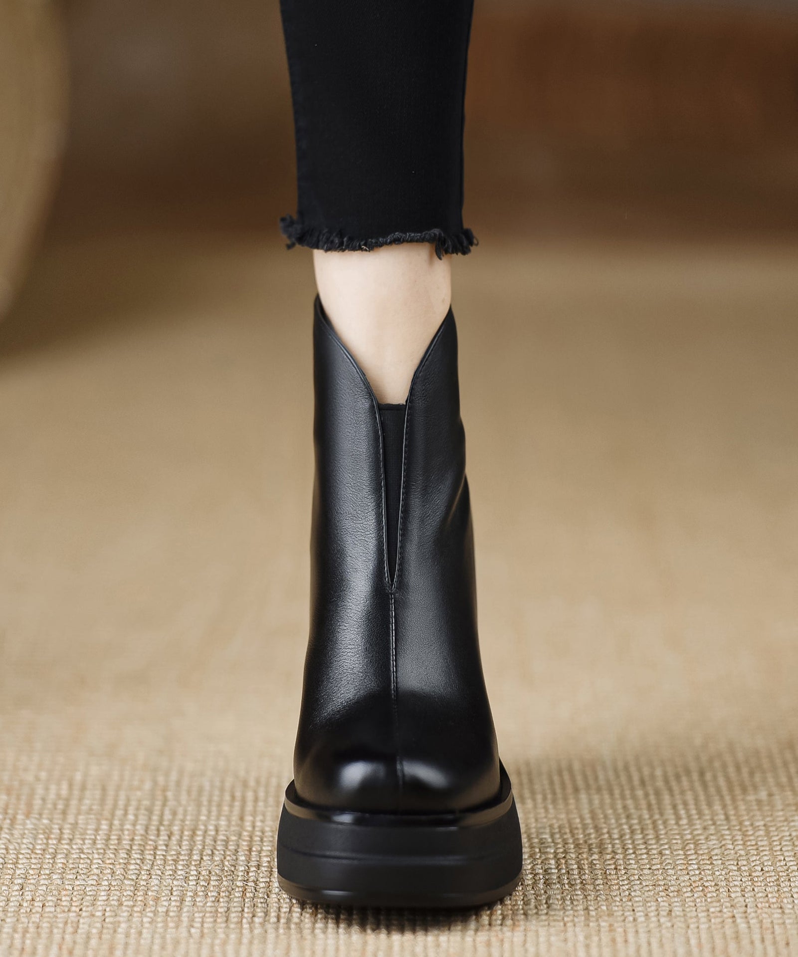 Kvinnors Chunky Boots med Höga Klackar 3