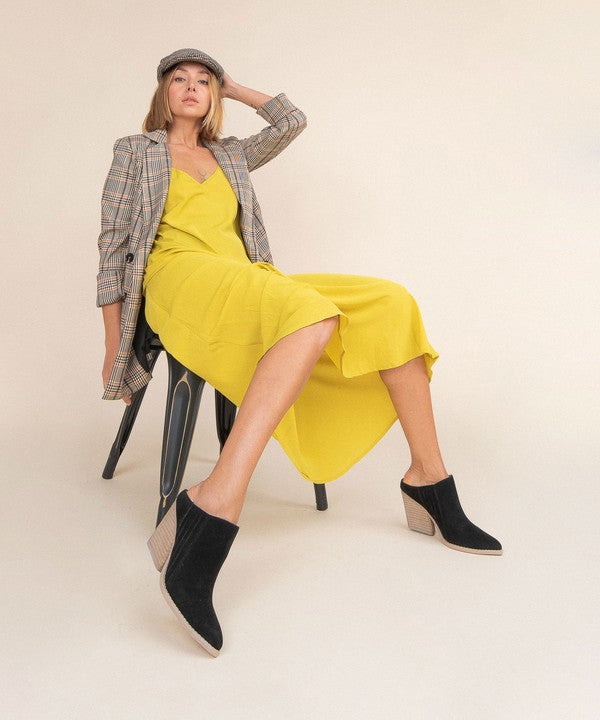 Kvinnors Chunky Hill Wedge Mule Öppen Bakdel Svart 2