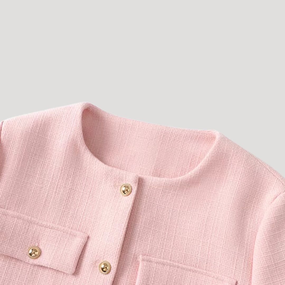 Kvinnors Croppad Cardigan med Knappfront 2