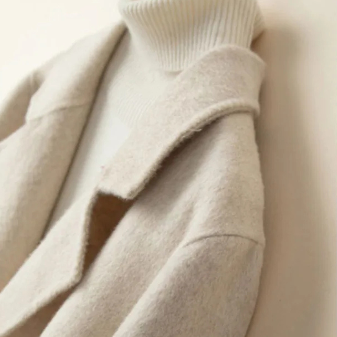 Kvinnors Dubbelknäppt Jacka Klassisk Stil 4