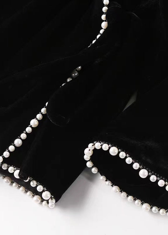 Kvinnors Fest Topp med Pärldetaljer och Patchwork-design 3