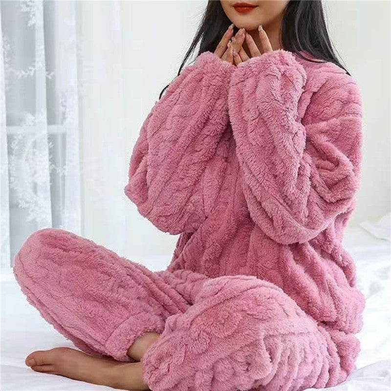 Kvinnors Fleece Pyjamaset för Bekväm Avkoppling 5